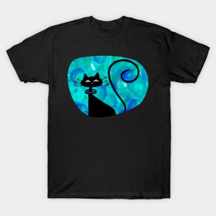 Atomic Age Cat (Blue) T-Shirt